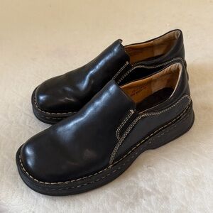 Born Black Leather Loafers